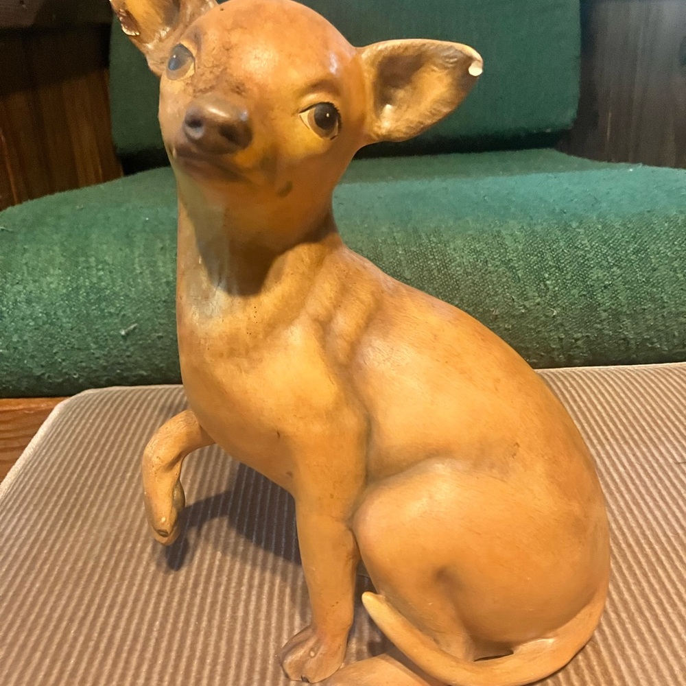 Charming Tan Dog Figurine